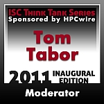 ISC Think Tank Series Inaugural Edition badge with Tom Tabor listed as moderator